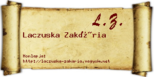 Laczuska Zakária névjegykártya