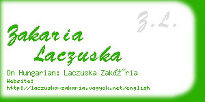 zakaria laczuska business card